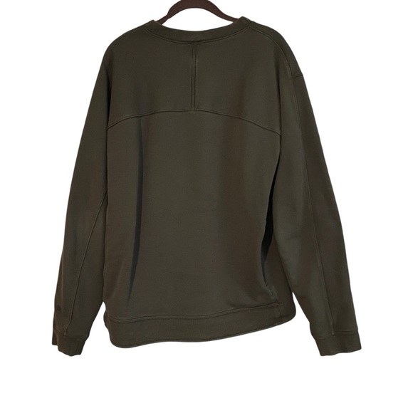 Lululemon French Terry Oversized Long Sleeve Crew Dark Olive Green XL M3DF8S - Picture 3 of 7